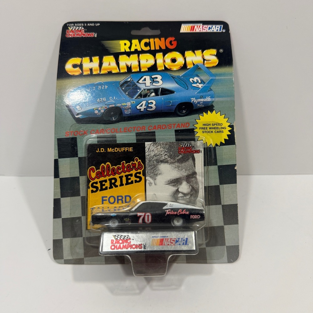 Racing Champions Diecast Car Black New NASCAR J.D. McDuffie Ford #70